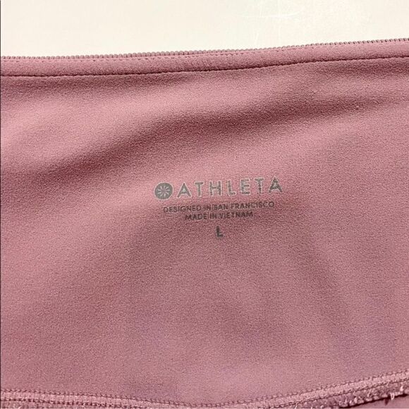 Athleta Elation Hybrid Barre Rib Tights Pink L - Picture 5 of 5